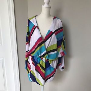 Multi color New York & Company Top size L